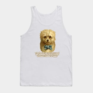 Whether Or Not You Are A Good Boy Depends On What System Of Ethics I Choose To Apply  / Funny Nihilist Meme Dog Tank Top